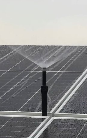 Anti-Rust Solar Panel Cleaning Nozzle - Adjustable Popup Sprinkler for Solar Maintenance - 3-5m Spray Radius - Pure Water Compatible